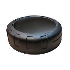 Колпак запасного колеса (Абс гладкий, закрытый) для Mitsubishi Pajero 3